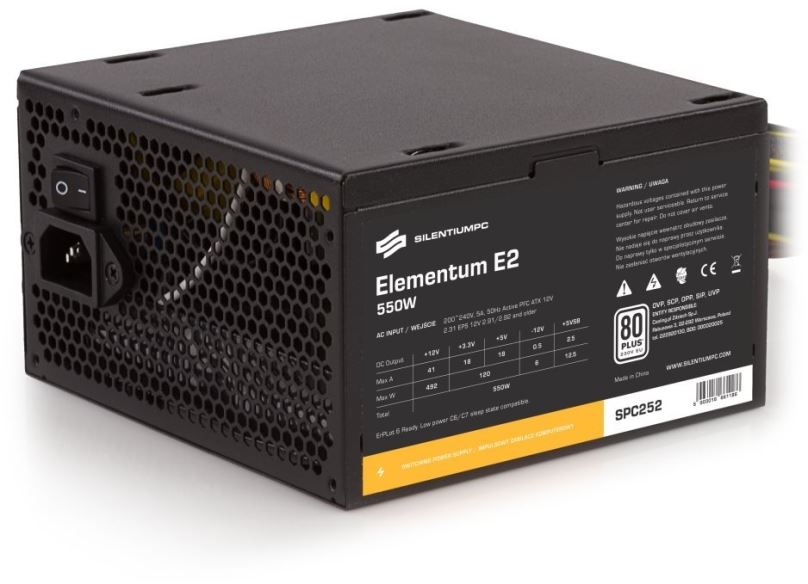 Počítačový zdroj SilentiumPC Elementum E2 550W 80Plus EU