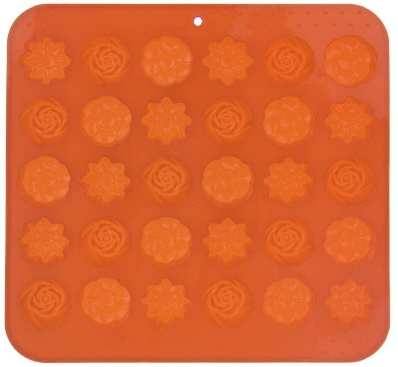 Forma ORION Forma silikon na čokoládu KYTIČKY 30 oranžová