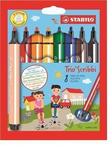 Fixy STABILO Trio Scribbi 8 barev