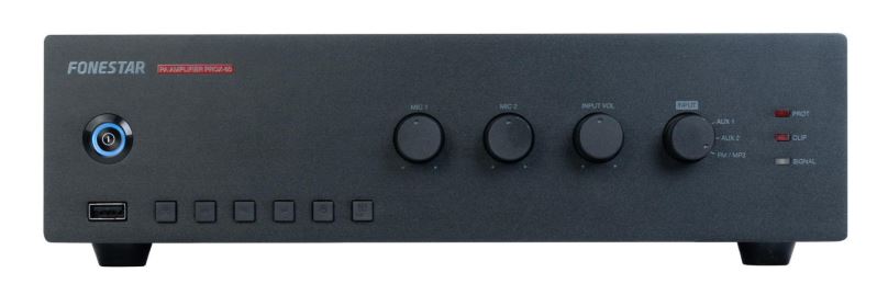 Fonestar PROX-60 - 100 V zesilovač pro veřejné ozvučení s přehrávačem USB, MP3, FM, 60 W