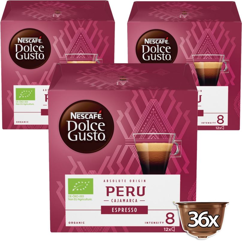 Kávové kapsle NESCAFÉ Dolce Gusto Peru Cajamarca Espresso, 3 balení