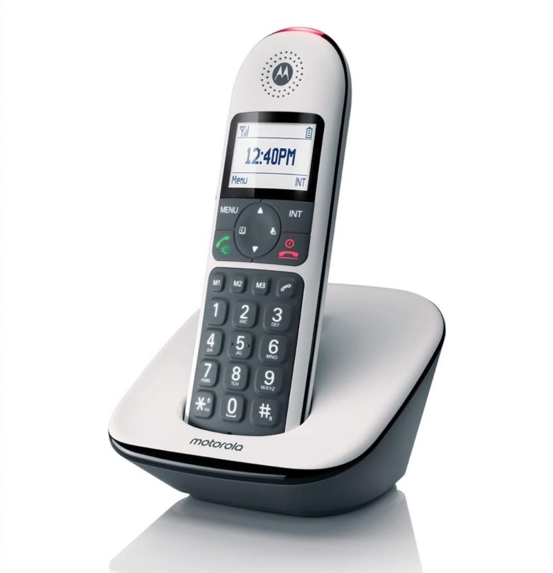 Telefon pro pevnou linku Motorola CD5001 White Senior - BigKeys - Earing compatible