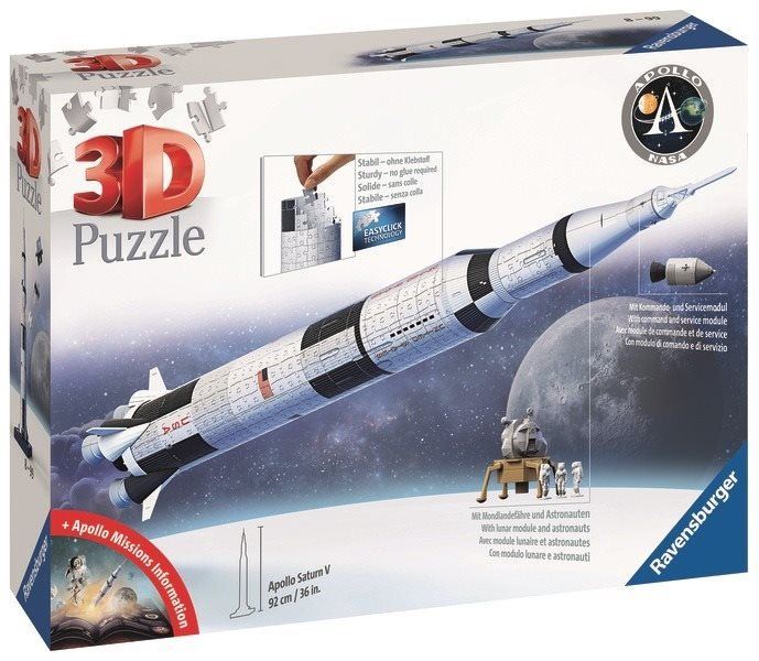 3D puzzle Vesmírná raketa Saturn V 432 dílků