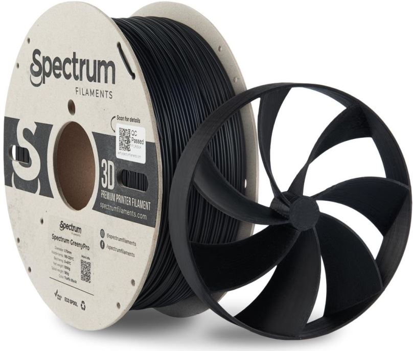 Filament Filament Spectrum GreenyPro 1.75mm Traffic Black 0.25 kg