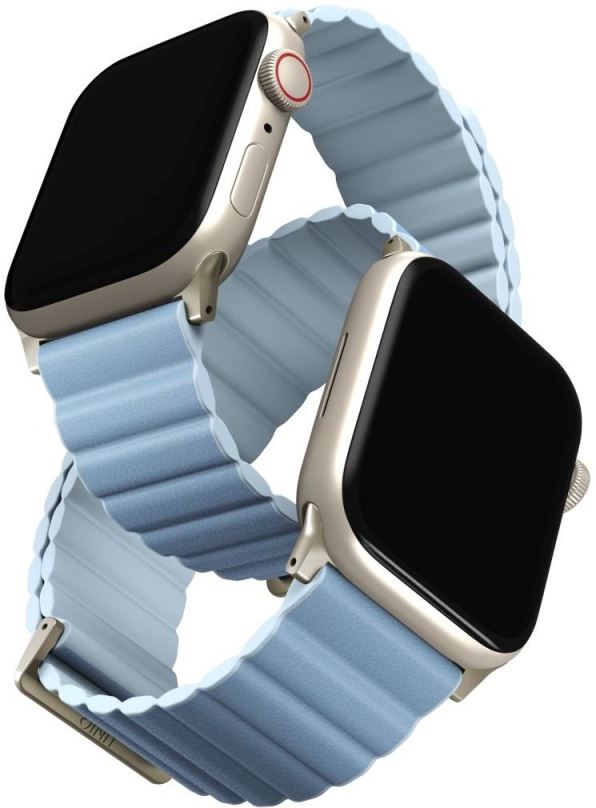 Řemínek Uniq Revix Premium Edition Reversible Magnetic řemínek pro Apple Watch 41/40/38mm arkticky modrý/svě