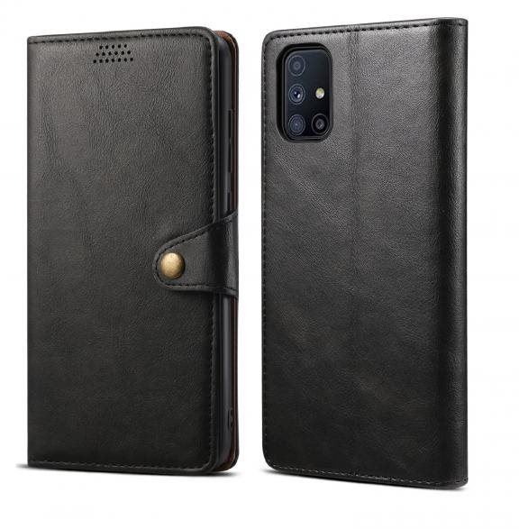 Pouzdro na mobil Lenuo Leather pro Samsung Galaxy M51, černé