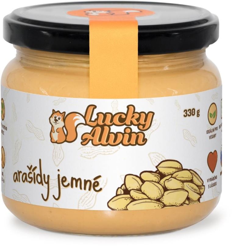 Ořechový krém Lucky Alvin Arašídy jemné 330 g