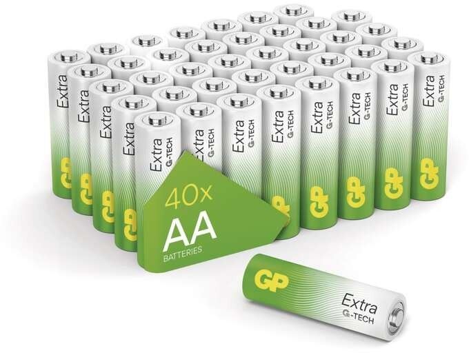 Jednorázová baterie GP Alkalická baterie GP Extra AA (LR6), 40 ks