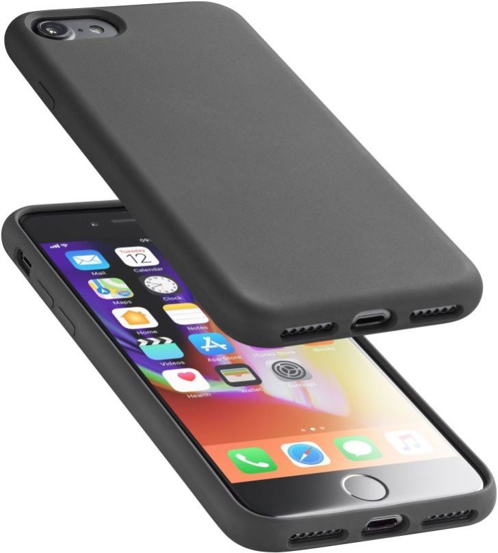Ochranný silikonový kryt CellularLine SENSATION pro Apple iPhone 8/7, černý