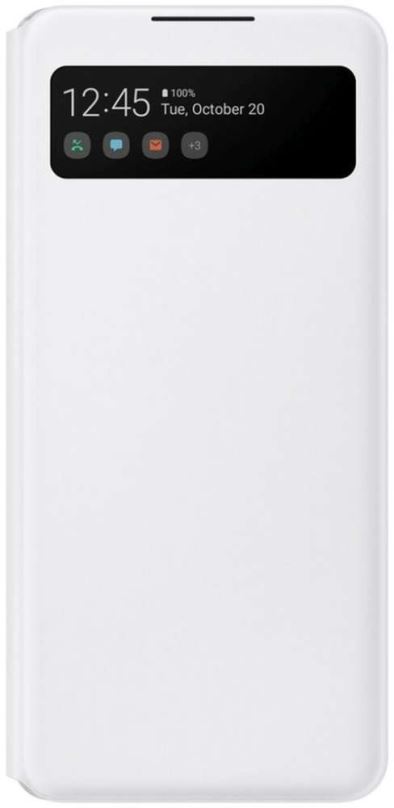 Pouzdro na mobil Samsung Galaxy A42 5G Flipové pouzdro S View bílé