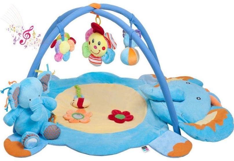Hrací deka PLAYTO Hrací deka s melodií slůně s hračkou
