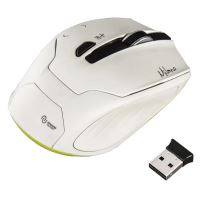Myš Hama Milano bílá, bezdrátová, optická, 2400DPI, senzor s blue wave, nano USB přijímač
