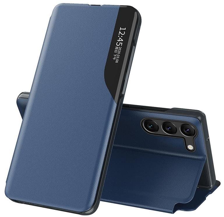 Pouzdro na mobil MG Eco Leather View knížkové pouzdro pro Samsung Galaxy S23, modré
