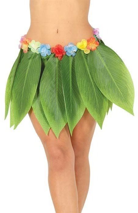 Doplněk ke kostýmu Dospělá Sukně Havajská - Hawaii - Tropické Listy - 38 cm