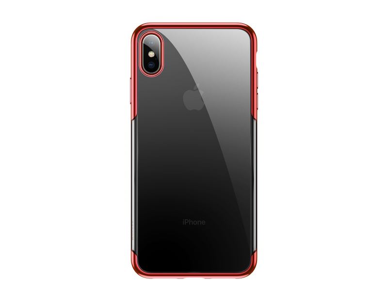 Baseus pouzdro pro iPhone XS Max Shining transparentní-červená