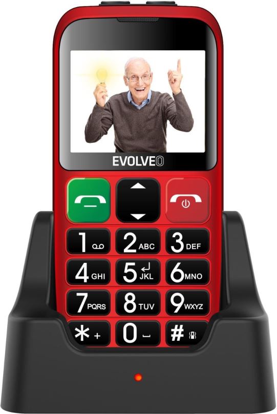 Mobilní telefon EVOLVEO EasyPhone EB červená
