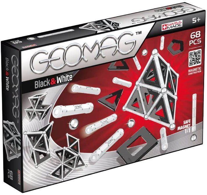 Stavebnice Geomag - Panels black/white 68 dílků