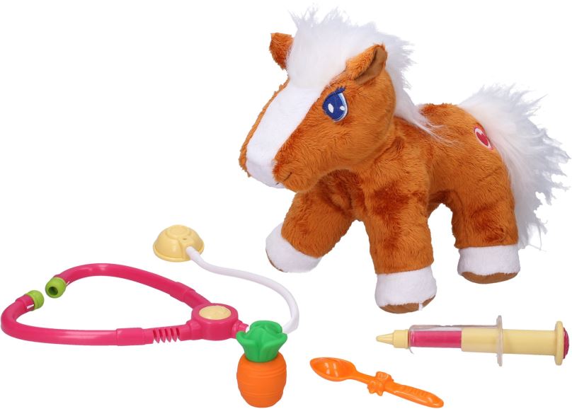 Interaktivní hračka Kůň veteřinář se zvukovými efekty 30 cm