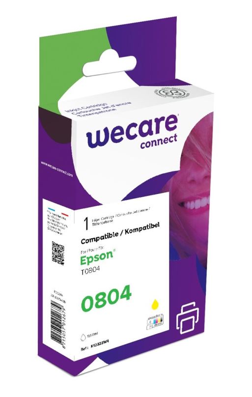 WECARE ARMOR ink kompatibilní s EPSON C13T08044011,žlutá/yellow