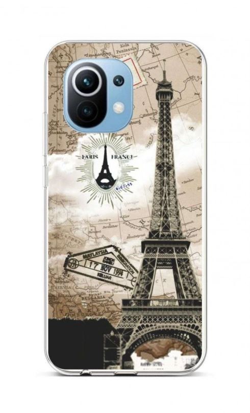 Kryt na mobil TopQ Xiaomi Mi 11 Lite silikon Paris 2 59903
