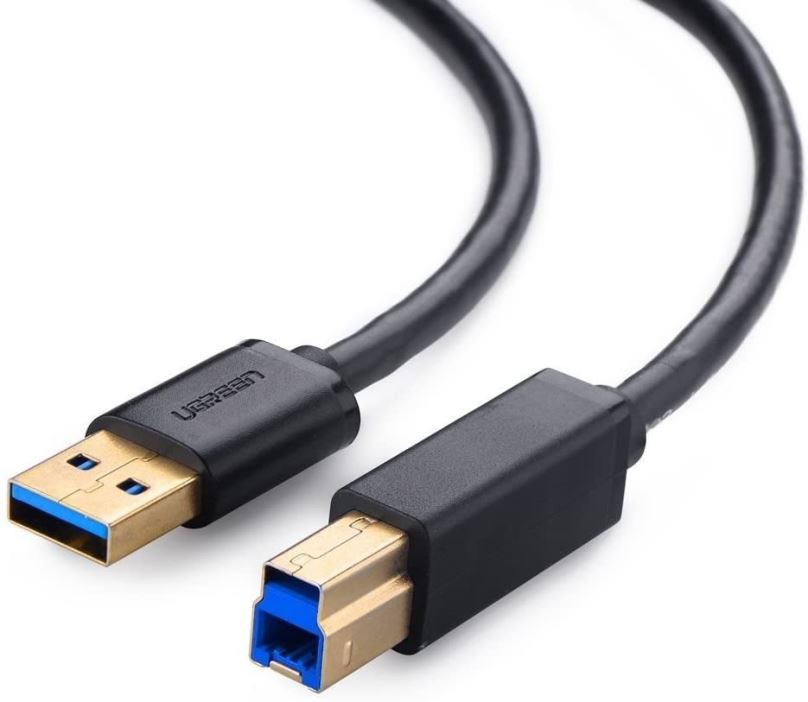 Datový kabel Ugreen USB 3.0 A (M) to USB 3.0 B (M) Data Cable Black 2m