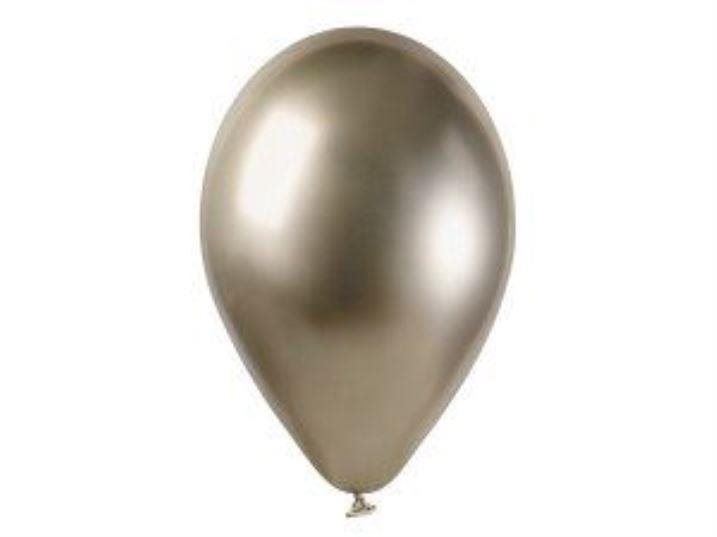 Balonky Balónky chromované 50 ks prosecco lesklé - 33 cm
