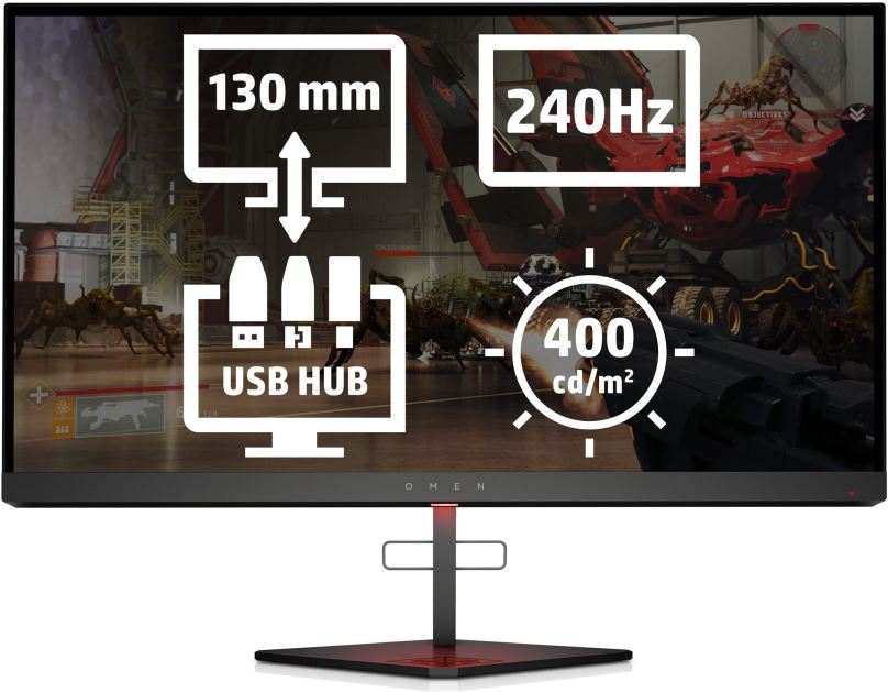 LCD monitor 24.5" HP OMEN X 25f