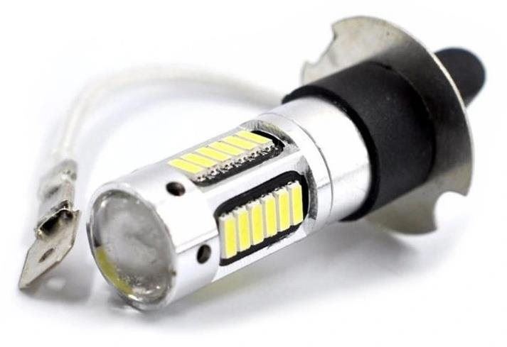 LED autožárovka Rabel H3 30 smd 4014 bílá s čočkou