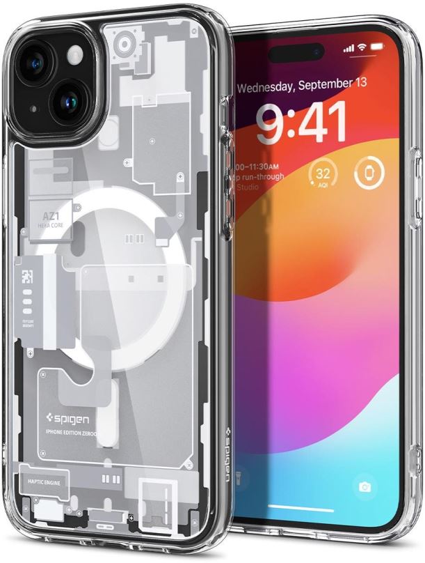 Kryt na mobil Spigen Ultra Hybrid MagSafe Zero One White iPhone 15 Plus