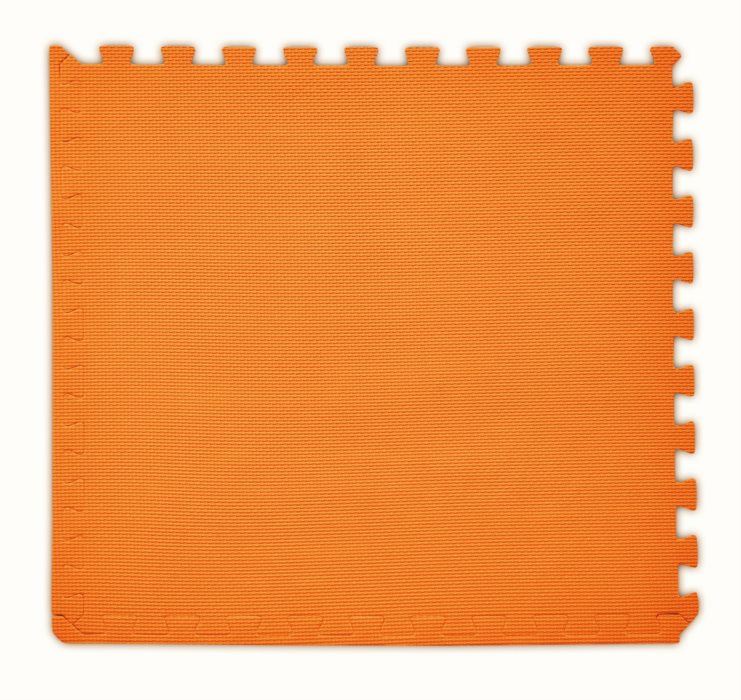 BABY Pěnový koberec tl. 2 cm - oranžový 1 díl s okraji