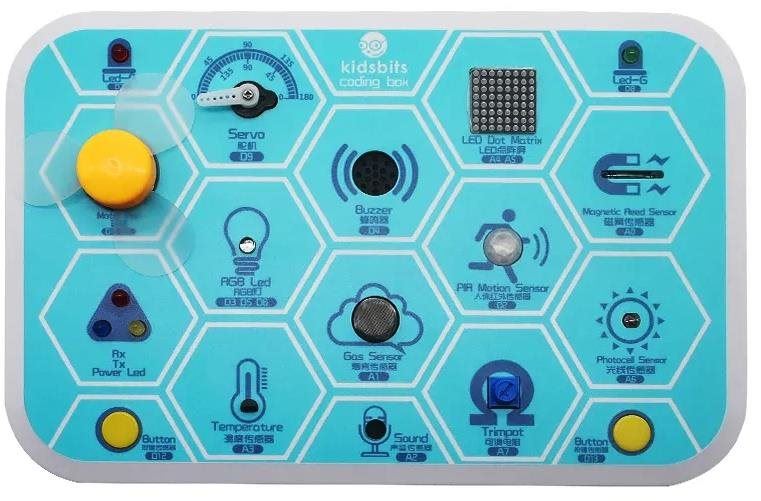 Stavebnice Keyestudio Arduino KidsBits multi-purpose Coding Box sada