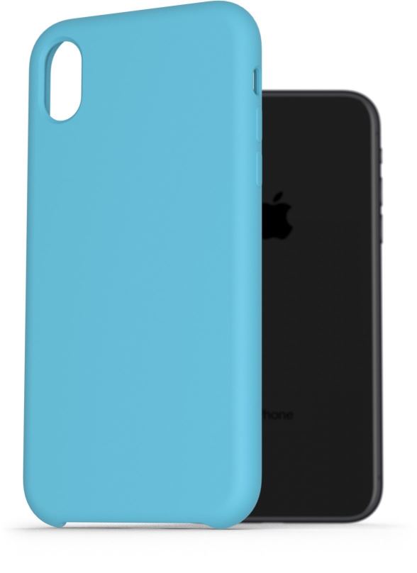 Kryt na mobil AlzaGuard Premium Liquid Silicone Case pro iPhone Xr modré