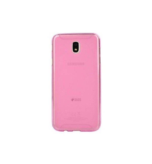 Pouzdro na mobil TopQ Samsung J7 2017 silikon růžový průhledný 22416