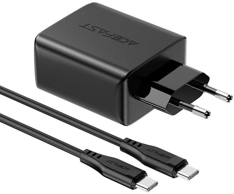Nabíječka do sítě ACEFAST GaN Charger 65W (2x USB-C + USB-A) + USB-C Cable Black