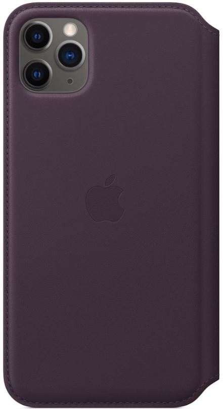 Pouzdro na mobil Apple iPhone 11 Pro Max Kožené pouzdro Folio lilkové