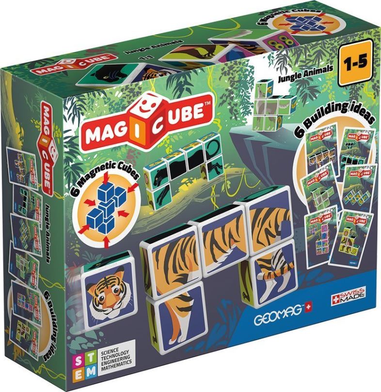 Magnetická stavebnice Magicube Jungle animals
