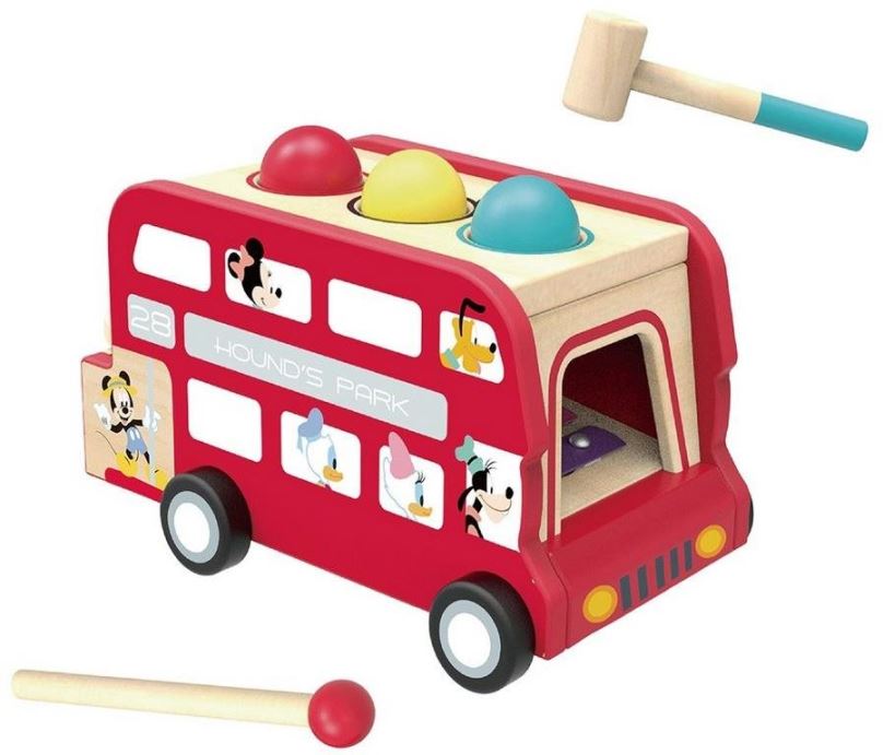 Zatloukačka Mickey autobus zatloukačka s xylofonem, 31 x 17 x 17,5 cm