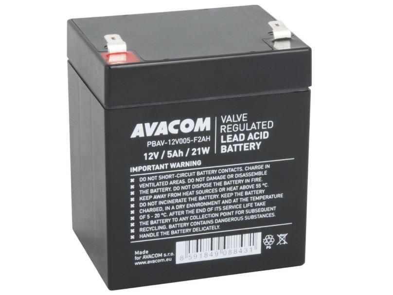 Baterie pro záložní zdroje AVACOM baterie 12V 5Ah F2 HighRate