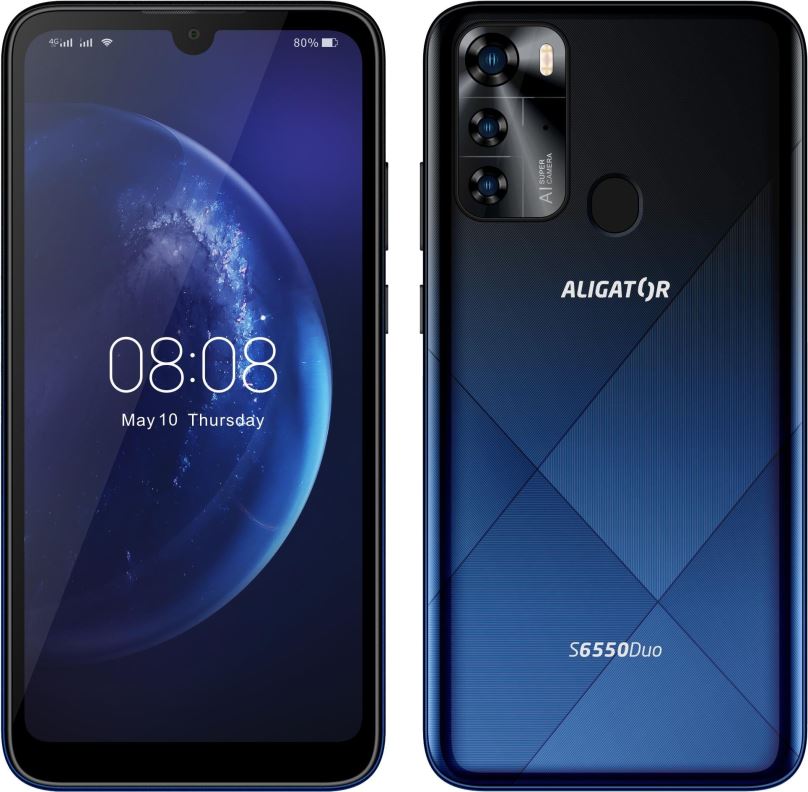 Mobilní telefon Aligator S6550 Duo 3GB/128GB modrá