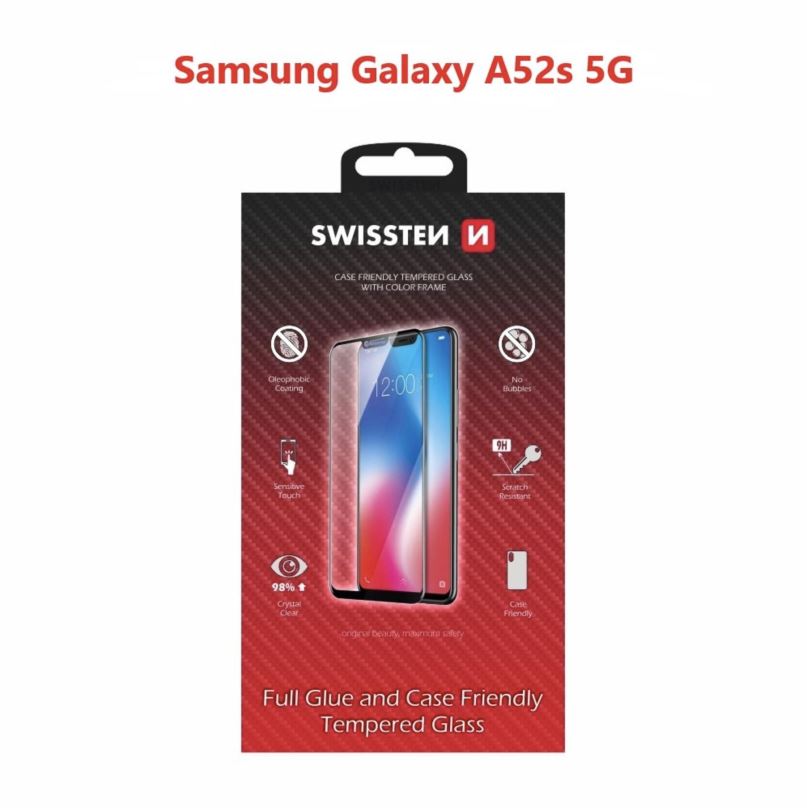 Ochranné sklo Swissten Case Friendly pro Samsung Galaxy A52s 5G černé