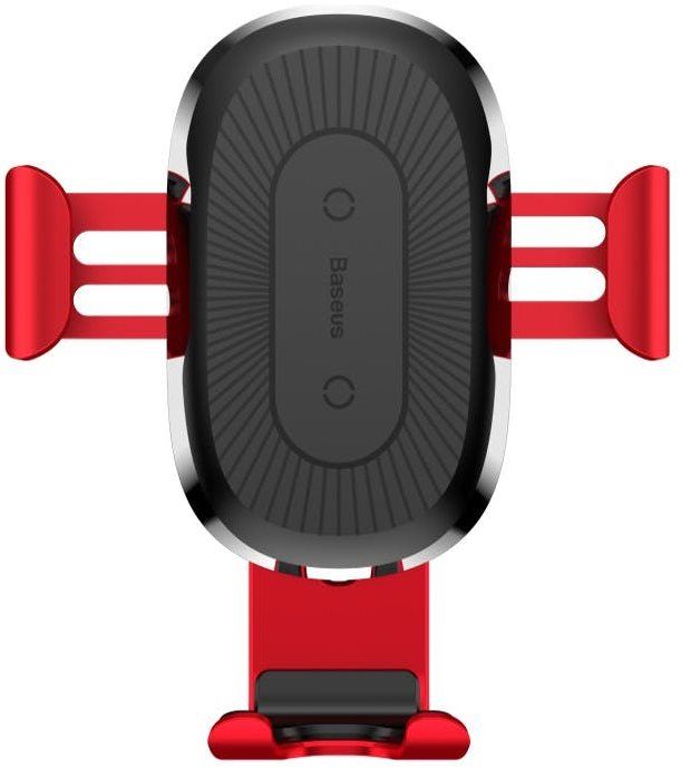 Držák na mobilní telefon Baseus Wireless Charger Gravity Car Mount Red