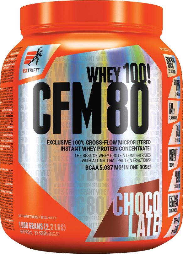 Protein Extrifit CFM Instant Whey 80, 1000g , chocolate