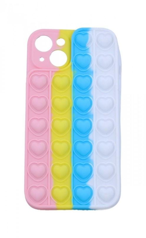 Kryt na mobil TopQ Heart Pop It iPhone 13 silikon barevný 67968