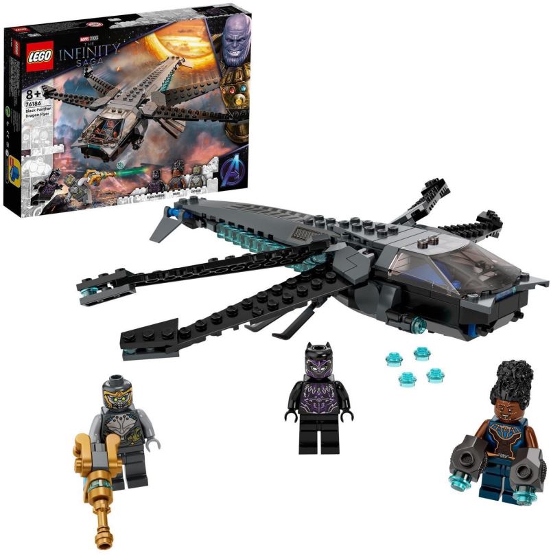 LEGO stavebnice LEGO® Marvel Avengers 76186 Black Panther a dračí letoun