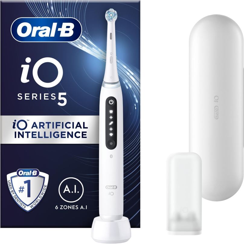 Elektrický zubní kartáček Oral-B iO Series 5 White magnetický zubní kartáček