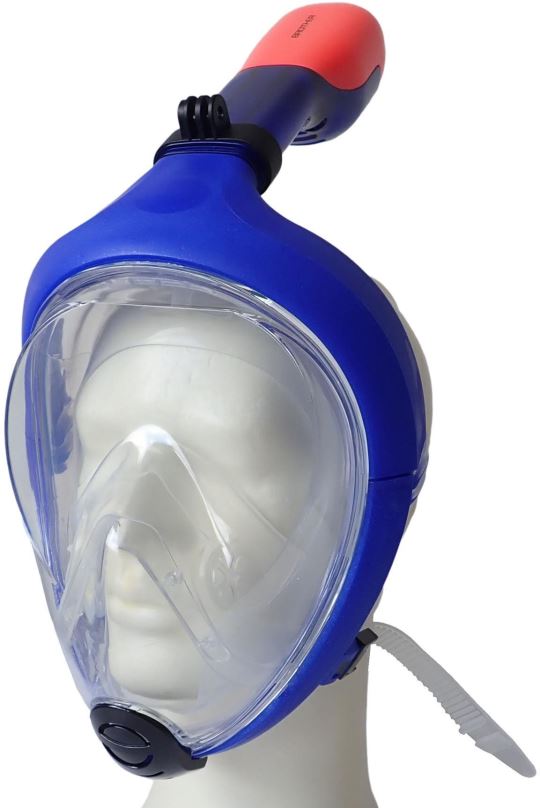 Šnorchlovací maska Celoobličejová potápěčská maska senior, modrá