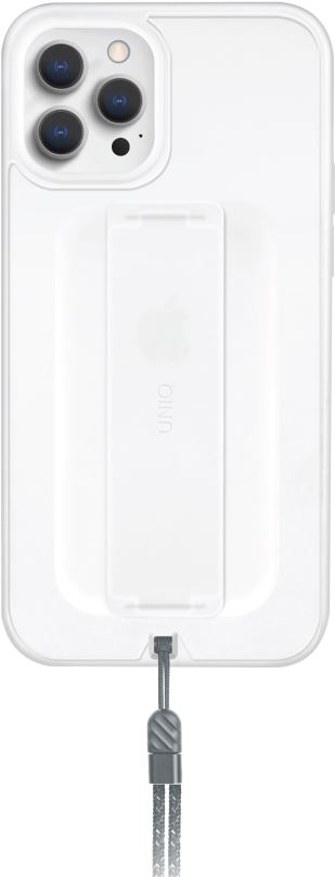 Kryt na mobil UNIQ Hybrid iPhone 12 Pro Max Heldro Antimikrobiální kryt s páskou a poutkem čirý