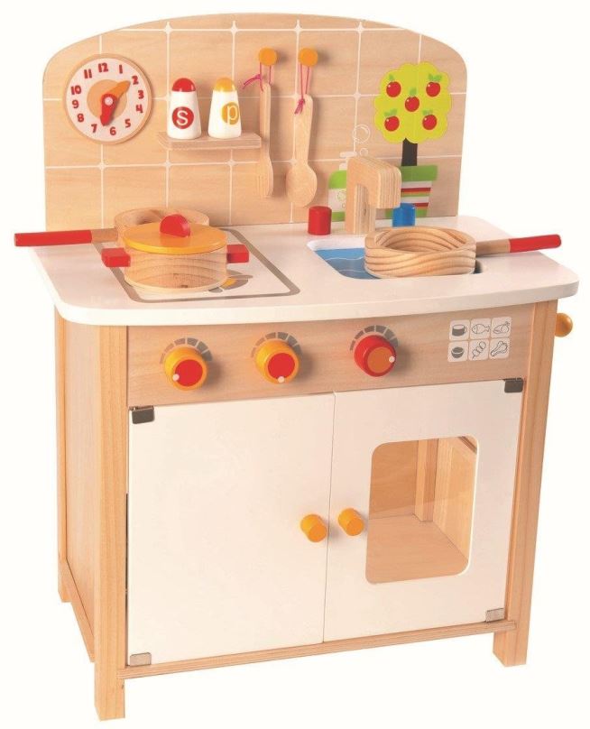 Dětská kuchyňka TREFL Dětská dřevěná kuchyňka