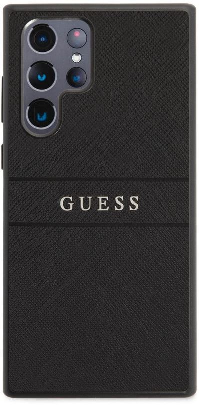 Kryt na mobil Guess PU Leather Saffiano Zadní Kryt pro Samsung Galaxy S22 Ultra Black