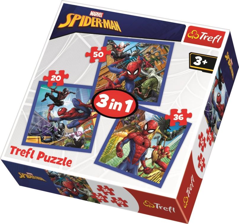 Puzzle Trefl Puzzle Spiderman 3v1 (20,36,50 dílků)